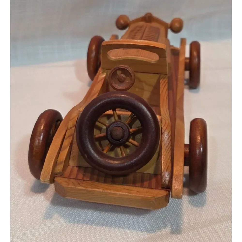 Vintage Handmade Wooden 1931 Mercedes SSKL Race Car Model 11